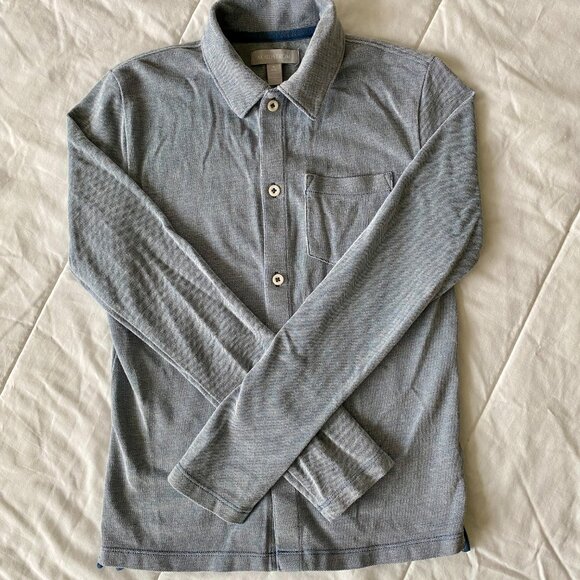Nordstrom 100% Cotton Textured Long Sleeve Button Up Shirt Size 8/10 - Picture 11 of 14